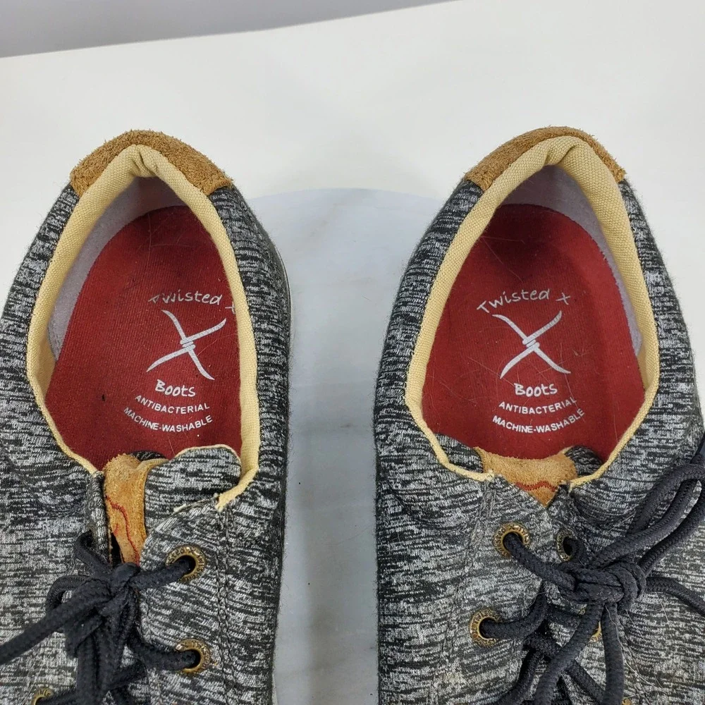 Twisted X Mens Kicks Grey Space Dye Textile Moc Toe Loafers Shoes 10M Western